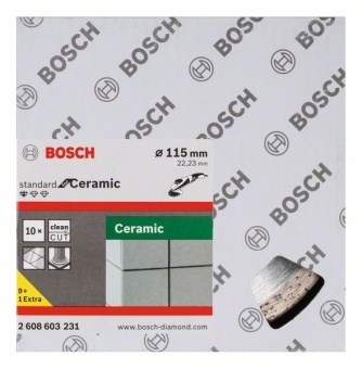 2608603231 Алмазный отрезной круг Standard for Ceramic 115 x 22,23 x 1,6 x 7 mm 2.608.603.231